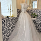 Ivory Strapless Waist-Cinched Full Flared Long Elegant Romantic Dress, Wedding Gown gh7681