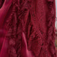 Burgundy Vintage Long Satin Ball Gown Birthday Party Dress Evening Dress gh4409