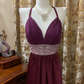 Magenta Halter Sexy & Elegant Prom Gown, Evening Formal Dress gh7241