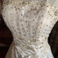 Ivory Spaghetti Strap Waist-Cinched Voluminous Skirt Prom Gown, Birthday Party Dress, Wedding Bridal Gown gh7271