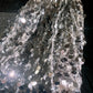 girlhomeshops - Robe de bal longue scintillante à paillettes argentées gh5696
