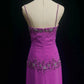 girlhomeshops-Langes, lila perlenbesetztes Satin-Abendkleid gh6245