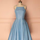 Blue/purple/red cute sweet short satin prom dress homecoming dress birthday party dress gh805