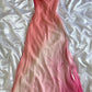 Robe de soirée longue en mousseline de soie rose à dégradé de mode orchidée élégante gh3281