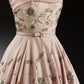 girlhomeshops--PINK DELICATE FLORAL BEADED LONG SATIN PROM DRESS gh5549