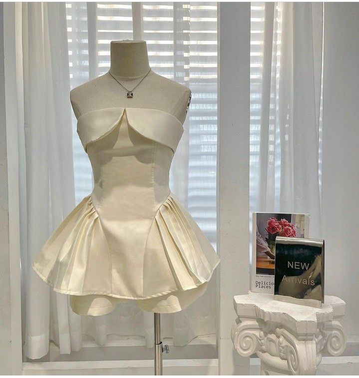 Girlhomeshops-Beige kurzes Homecoming-Kleid Geburtstagspartykleid gh5397