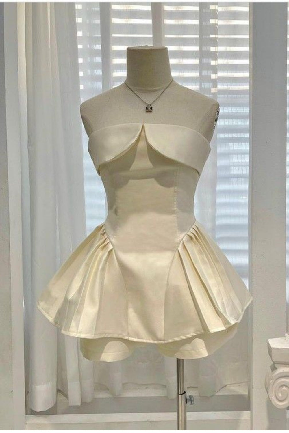 Girlhomeshops-Beige kurzes Homecoming-Kleid Geburtstagspartykleid gh5397