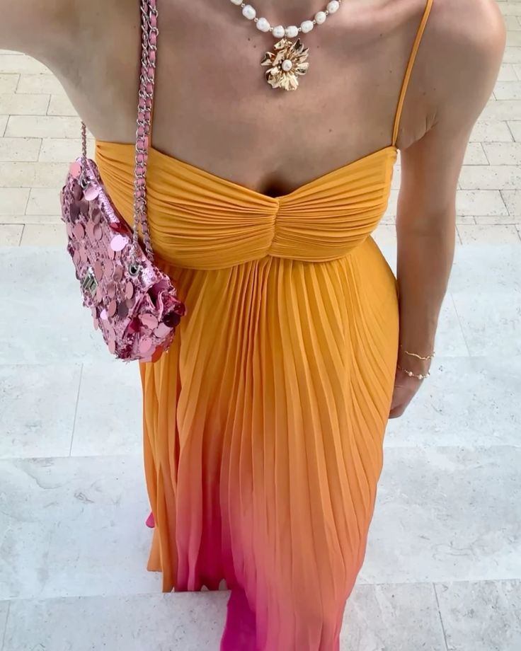 Orange und gelb mode gradienten lange chiffon ballkleid abendkleid reise urlaub strand party kleid gh4825
