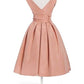 Girlhomeshops - Robe de soirée élégante rose pêche, mi-longue, style princesse, robe Hoco gh5604