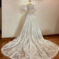🎻Ivory white gorgeous beaded retro classical oil painting aristocratic girl handmade pearls and embroidery long floor-length satin ball gown evening dress wedding dress gh4543