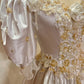 🎻Ivory white gorgeous beaded retro classical oil painting aristocratic girl handmade pearls and embroidery long floor-length satin ball gown evening dress wedding dress gh4543