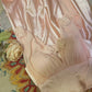 Morandi hellrosa florales langes Satin-Ballkleid, Abendkleid, Partykleid, gh4489