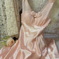 Morandi hellrosa florales langes Satin-Ballkleid, Abendkleid, Partykleid, gh4489