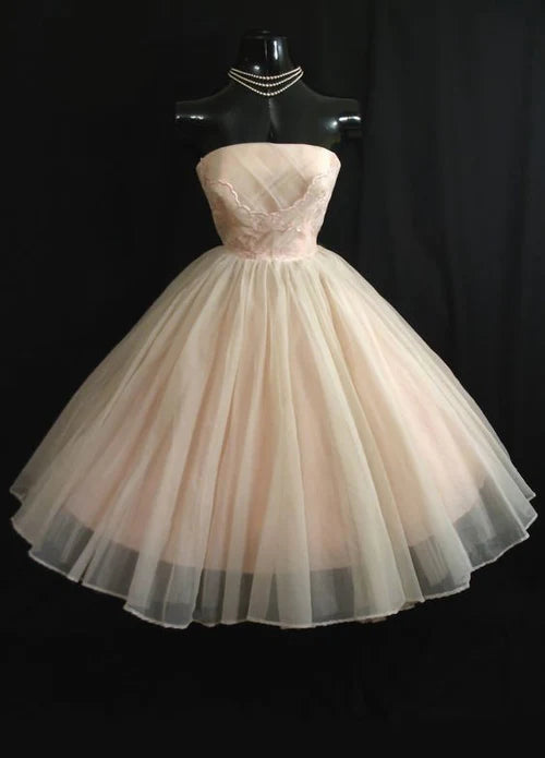 girlhomeshops – Süßes, schulterfreies, kurzes Homecoming-Kleid aus rosa Tüll, Hoco Dress gh5614
