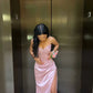 Pink/green/blue Gorgeous Shiny Exquisite Beaded Long Slit Elegant Sexy Prom Dress Evening Dress Party Dress gh3231
