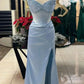 Pink/green/blue Gorgeous Shiny Exquisite Beaded Long Slit Elegant Sexy Prom Dress Evening Dress Party Dress gh3231