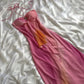 Robe de soirée élégante en mousseline de soie rose magnifique, sans bretelles, dégradée, longue, gh3179