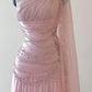Pink Beaded Elegant Floor-Mounting Maxi Dress Long tulle Prom Dress Evening Dress gh3255