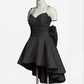 girlhomeshops - Robe de soirée courte en satin, élégante et simple, gh5632