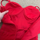 Red fashion cute sweet simple short dress 11285