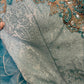 Robe de soirée longue en tulle et organza bleu magnifique et perlée gh4431