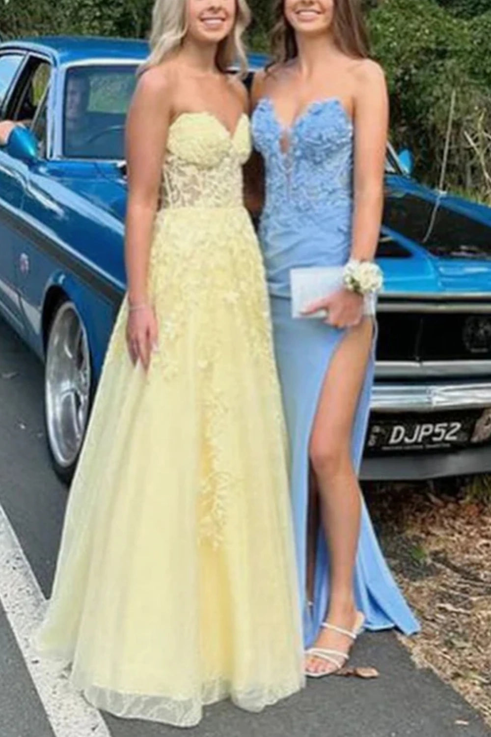 Yellow Tulle Long Dress Formal Dress gh6541