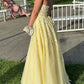 Yellow Tulle Long Dress Formal Dress gh6541