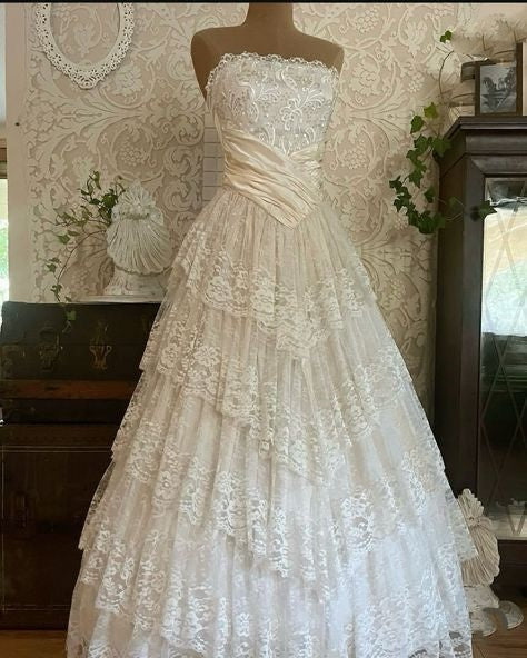girlhomeshops – Weißes, langes, elegantes Ballkleid aus Tüll, gh5565