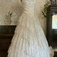 girlhomeshops – Weißes, langes, elegantes Ballkleid aus Tüll, gh5565