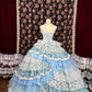Robe de soirée longue en satin et tulle, motif floral bleu, élégante et mignonne, gh4769