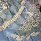 Robe de soirée longue en satin et tulle, motif floral bleu, élégante et mignonne, gh4769