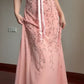Trägerloses Abendkleid im Sweet Element Style mit Spaghettiträgern | Rosa-lila Tüll-Maxikleid mit Perlenbesatz für Verlobung, Party, Junggesellinnenabschied und andere festliche Anlässe gh6433