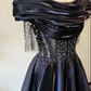 girlhomeshops - Robe longue en satin ornée de perles, très tendance, réf. gh6215