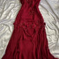 Red vintage fashion elegant exquisite beaded long chiffon floor-length prom dress evening dress party dress gh3637