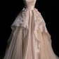 Pink Gorgeous Elegant Exquisite Beading A-Line Off Shoulder Long Tulle Ball Gown Evening Gown Wedding Dress gh3415