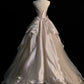 Pink Gorgeous Exquisite A-line Off-shoulder Beaded Long Tulle Ball Gown Wedding Dress Evening Gown gh3497
