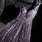 Girlhomeshops - Robe de bal longue en tulle perlé, magnifique et exquise, violette, robe de bal romantique et éblouissante pour fille gh5693