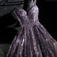Girlhomeshops - Robe de bal longue en tulle perlé, magnifique et exquise, violette, robe de bal romantique et éblouissante pour fille gh5693