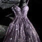 Girlhomeshops - Robe de bal longue en tulle perlé, magnifique et exquise, violette, robe de bal romantique et éblouissante pour fille gh5693