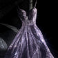 Girlhomeshops - Robe de bal longue en tulle perlé, magnifique et exquise, violette, robe de bal romantique et éblouissante pour fille gh5693