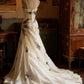 girlhomeshops-wedding dress Sleeveless White Embroidered  tulle  Train A - line dress, Retro Elegant Evening Dress  gh5829