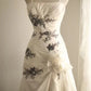 girlhomeshops-wedding dress Sleeveless White Embroidered  tulle  Train A - line dress, Retro Elegant Evening Dress  gh5829