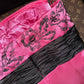 Rosa florales langes Satin-Ballkleid, Abend- und Partykleid, gh4422
