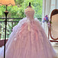 Girlhomeshops-Quinceanera Dresses Pink Purple Gorgeous Elegant Shiny Floral Sequin Long Tulle Prom Dress Graduation Dress gh5001