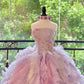 Girlhomeshops-Quinceanera Dresses Pink Purple Gorgeous Elegant Shiny Floral Sequin Long Tulle Prom Dress Graduation Dress gh5001