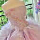 Girlhomeshops-Quinceanera Dresses Pink Purple Gorgeous Elegant Shiny Floral Sequin Long Tulle Prom Dress Graduation Dress gh5001