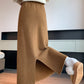 White fleece-lined, thickened faux cashmere knit midi skirt for women, winter bodycon straight A-line long skirt  11293