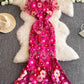 Palace style beautiful heavy work three-dimensional flower embroidery embroidery seaside holiday dress morning robe female bride high-end 11286