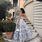 Rosa/Blau Süßes A-Linien-Blumen-Chiffon-Lang-Elegantes bodenlanges Ballkleid-Abendkleid-Hochzeits-Partykleid-Abschlussballkleid-Abschlusskleid gh2794