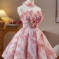 Rosa flauschiges süßes Mädchen kurzes Ballkleid Homecoming-Kleid Party Geburtstagsparty Tube Top Prinzessinnenkleid gh4605
